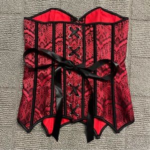 {Adore Me} Red Lace corset